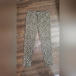 Skinny Women's Cheetah Print Pants 1X
